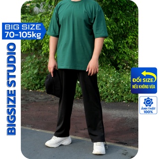 Quần ống rộng ống suông baggy ĐEN TRƠN dành cho người béo BIGSIZE STUDIO
