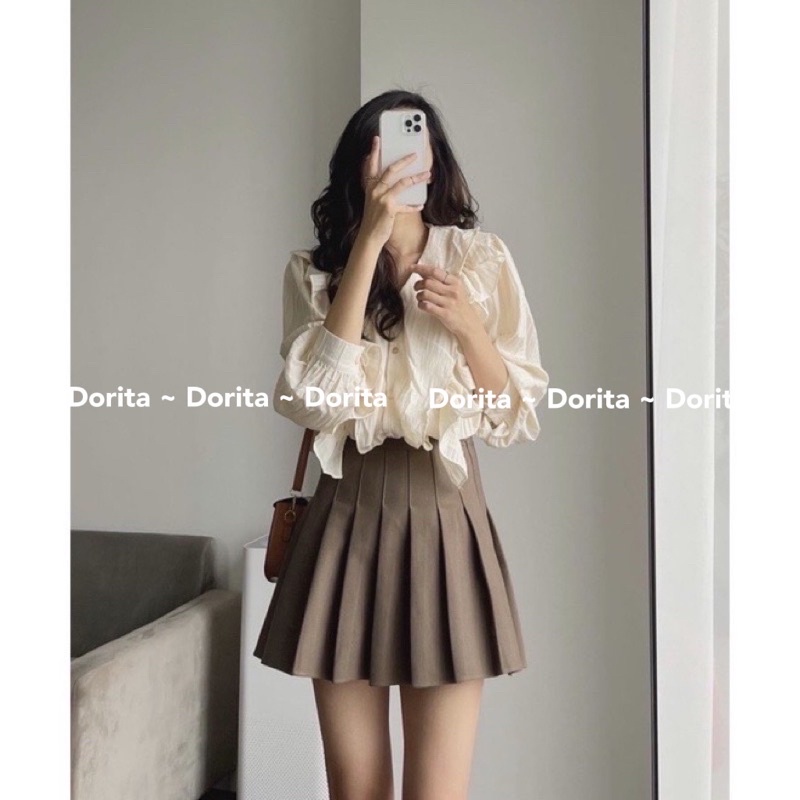 Chân váy ngắn xếp ly Tennis dáng chữ A xòe, Chân váy xếp li Tennis dáng chữ A - Dorita Boutique