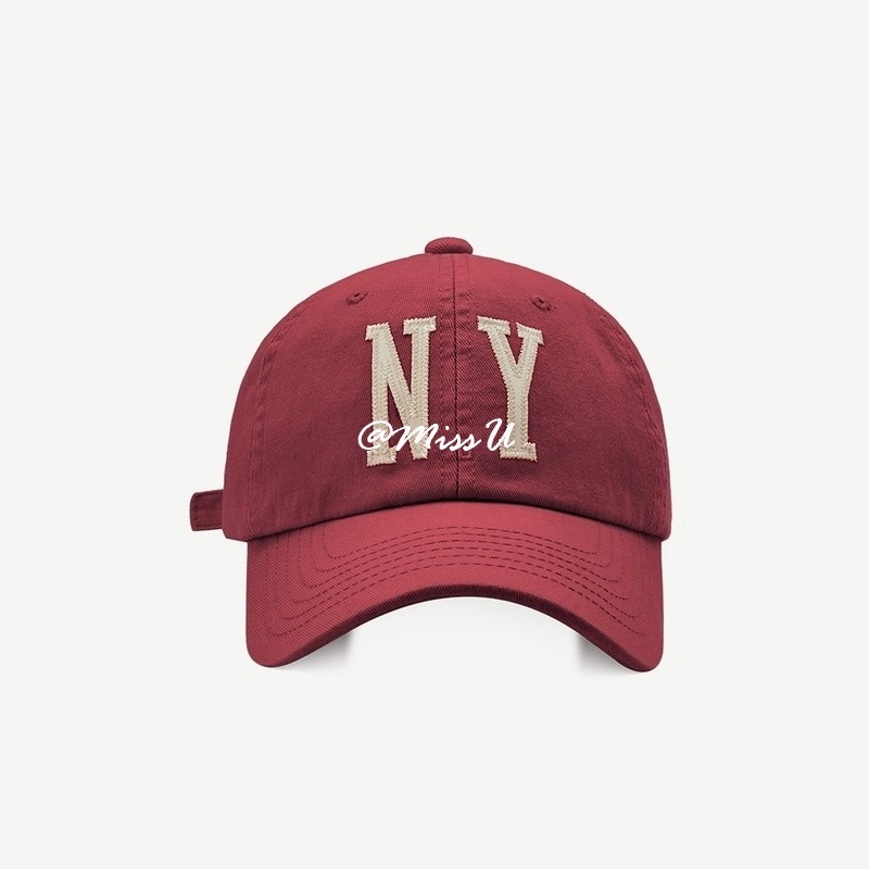 Mũ Lưỡi Trai Vải Cotton In Chữ Phong Cách Hàn Quốc