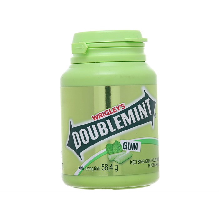 Kẹo sing-gum Doublemint Hương Bạc Hà Hũ 58,4g