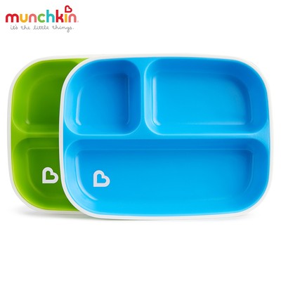 Bộ 2 đĩa chia ngăn Munchkin chống trượt dùng được trong lò vi sóng