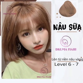 Màu Nhuộm NÂU SỮA,Nâu Trà sữa Dkumahair.vn
