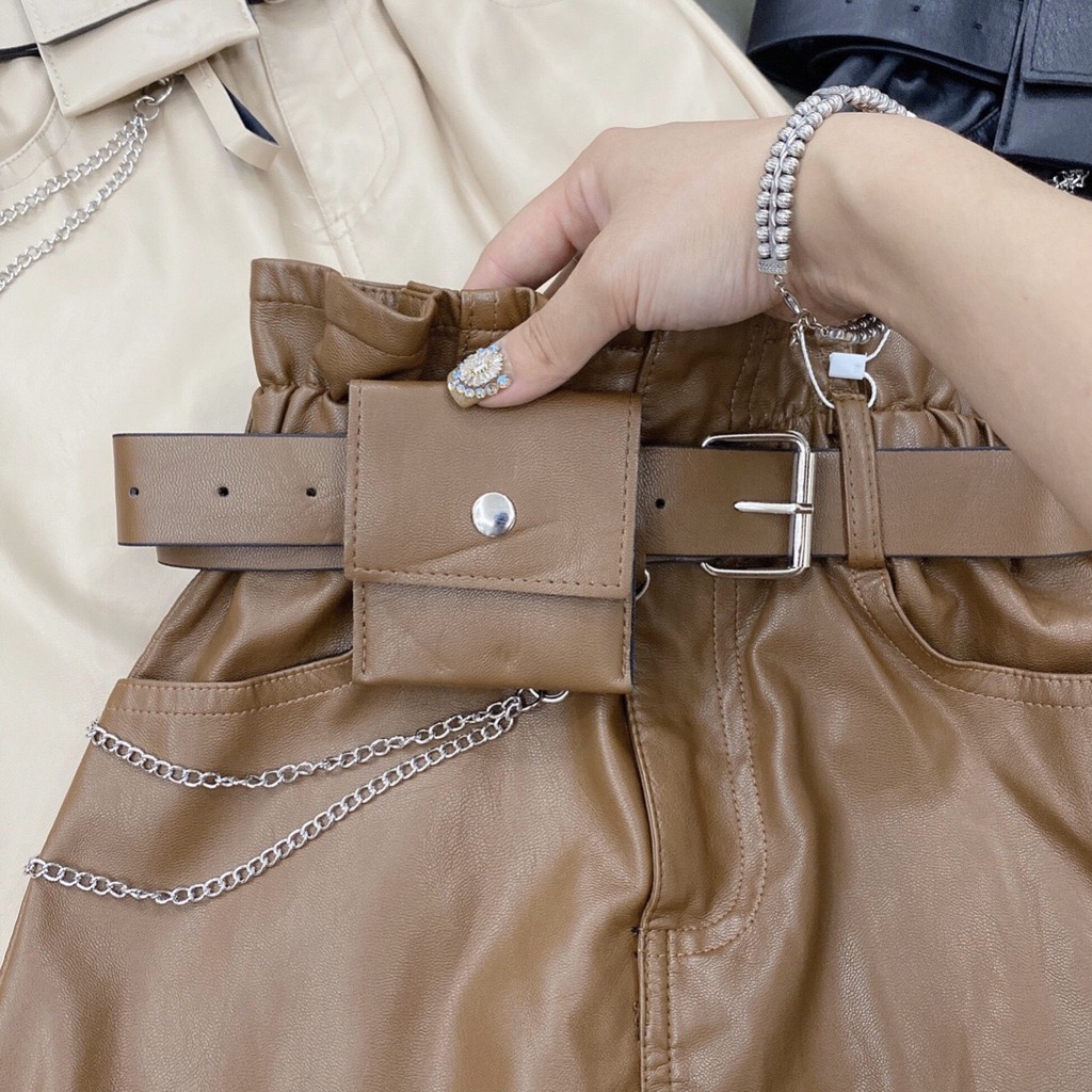 CHÂN VÁY DA KÈM BELT CÓ TÚI SIÊU XINH [ HÀNG XK SỊN SÒ ] 5260 | BigBuy360 - bigbuy360.vn