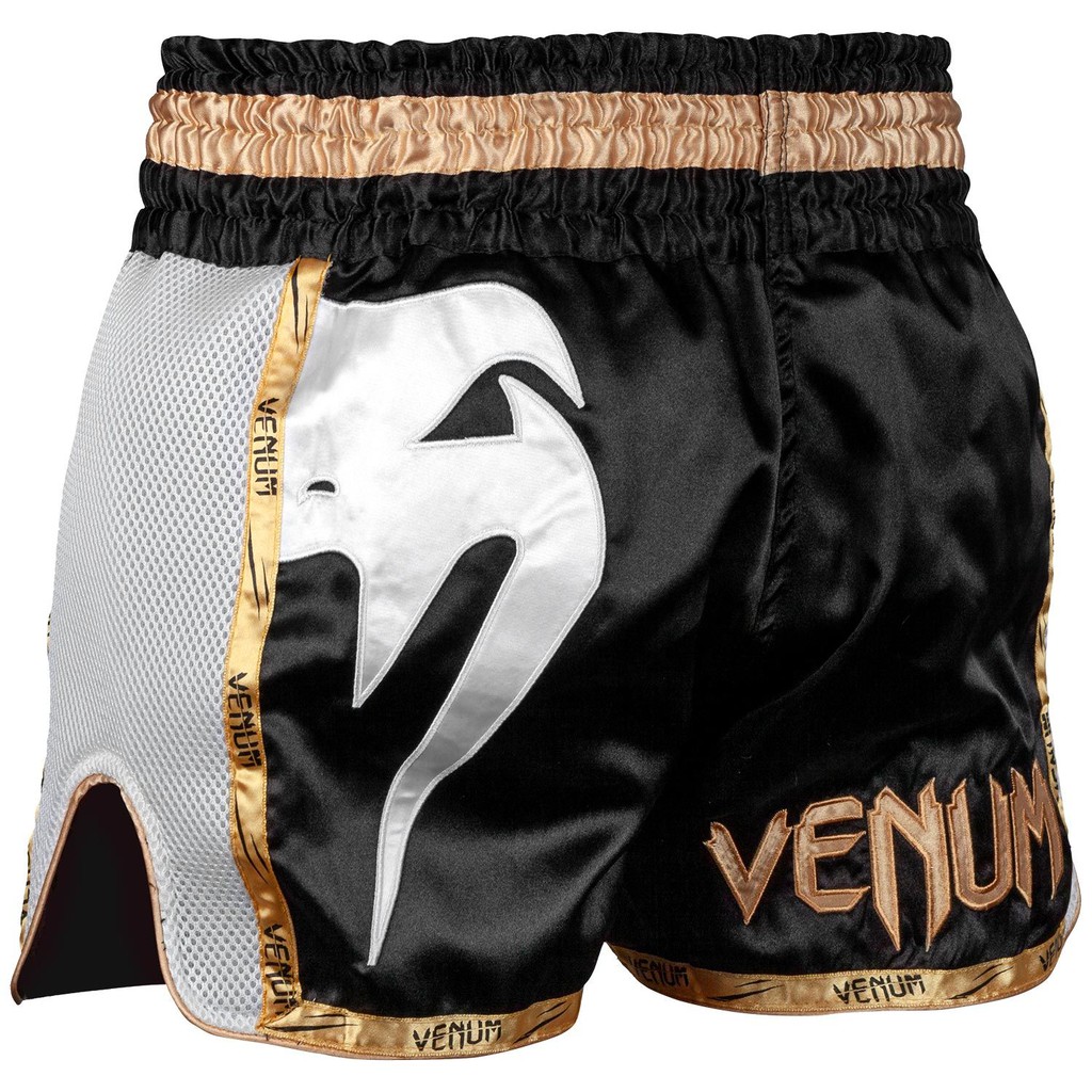 Quần Muay Thai Venum Giant - Black/Gold/White