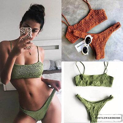 Bộ bikini 2 mảnh sợi vải to nhiều màu sắc độc đáo sang trọng dành cho nữ | BigBuy360 - bigbuy360.vn
