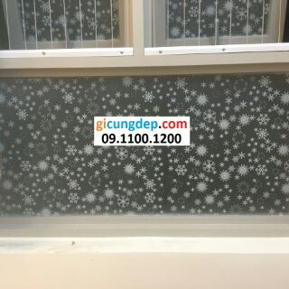 Decal dán kính/kiếng hoa tuyết