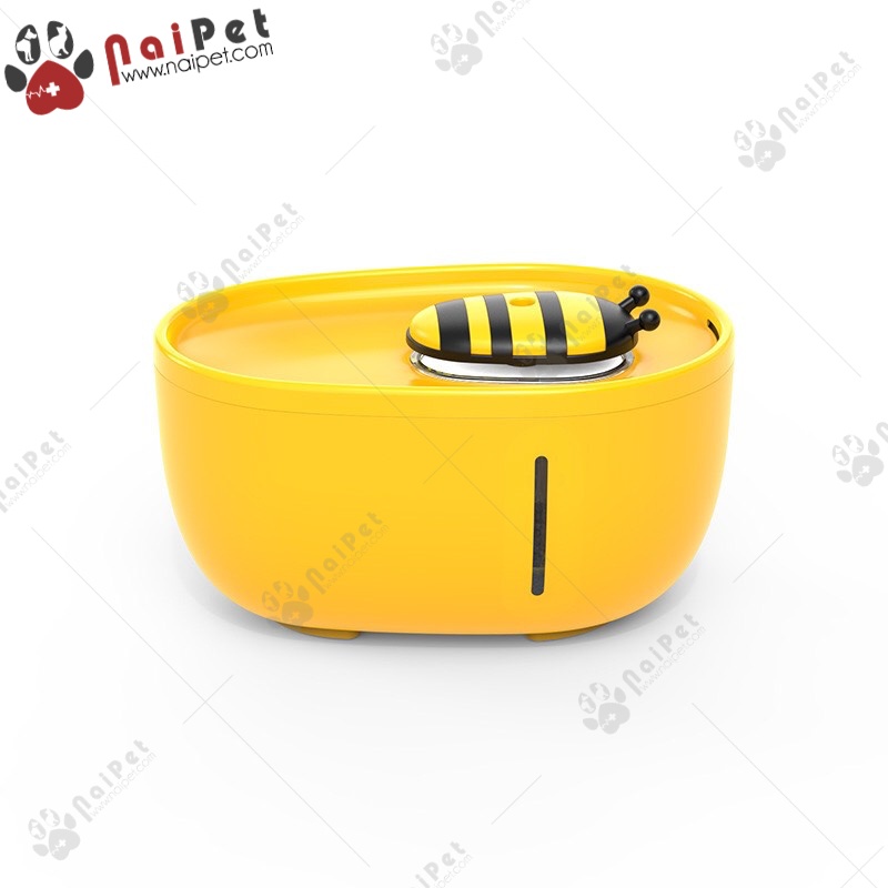 Máy Uống Nước Phun Và Lọc Tự Động Hình Ong Vàng Cho Chó Mèo Honey Bee Water Fountain 2.0 Lít MLN003