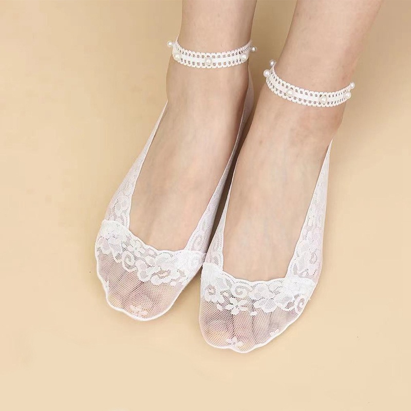 Vớ Ren Cổ Thấp Thời Trang Dành Cho Nữ