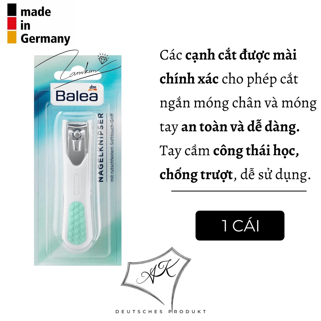 [ Hàng Đức ] Cắt móng tay, móng chân Balea - nội địa Đức