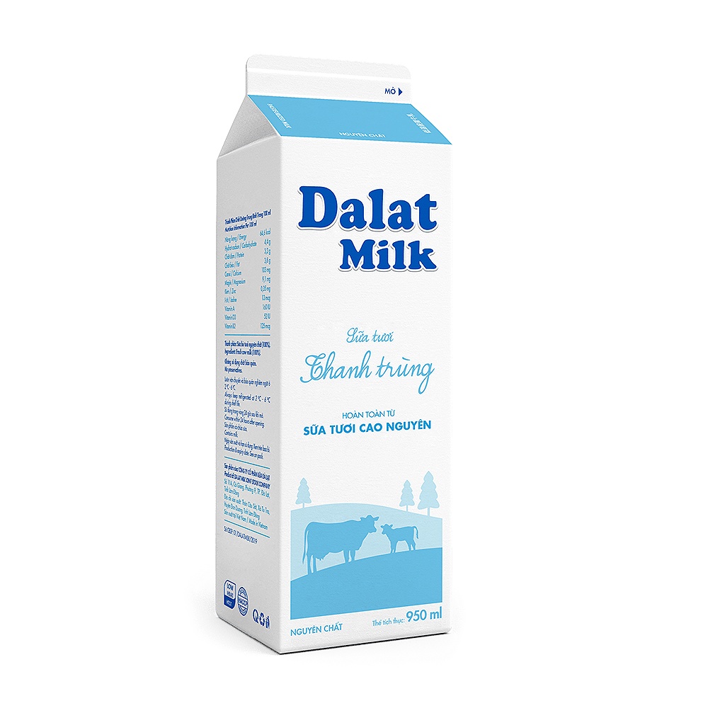 Sữa Tươi Thanh Trùng Nguyên Chất 950ml