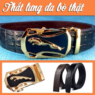 [Nịt Nam] Thắt lưng nam da bò vân cá sấu, bền đẹp mặt kim loại sang trọng, da thật cực bền