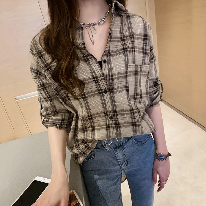 Áo Khoác Sơ Mi Nữ Tay Dài Form Rộng Unisex Ulzzang
