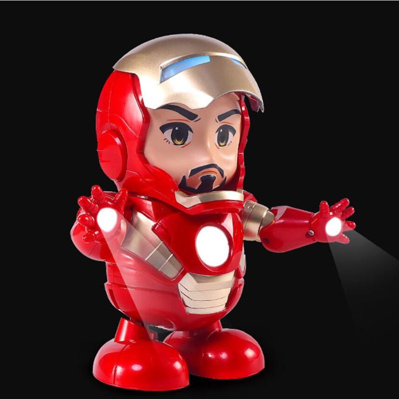 Đồ Chơi Robot Điện Tử Biết Nhảy Có Đèn LED Hình Siêu Anh Hùng