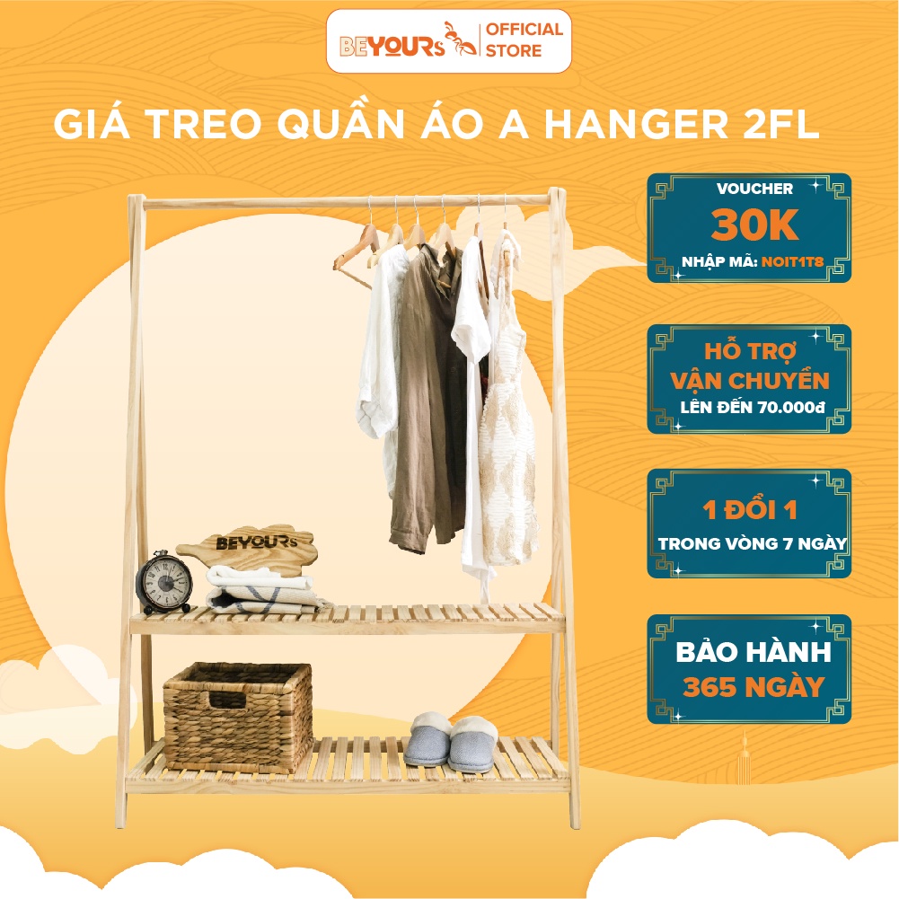 Giá Treo Quần Áo Đồ BEYOURs Kệ Gỗ A-Hanger 2FL Đa Năng Nội Thất Phòng Ngủ Lắp Ráp Dễ Dàng