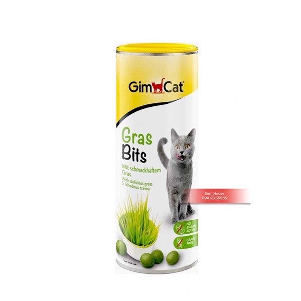 Cỏ mèo Gimcat Gras Bits - viên nhai bổ sung chất xơ, tiêu búi lông và hỗ trợ tiêu hoá cho mèo