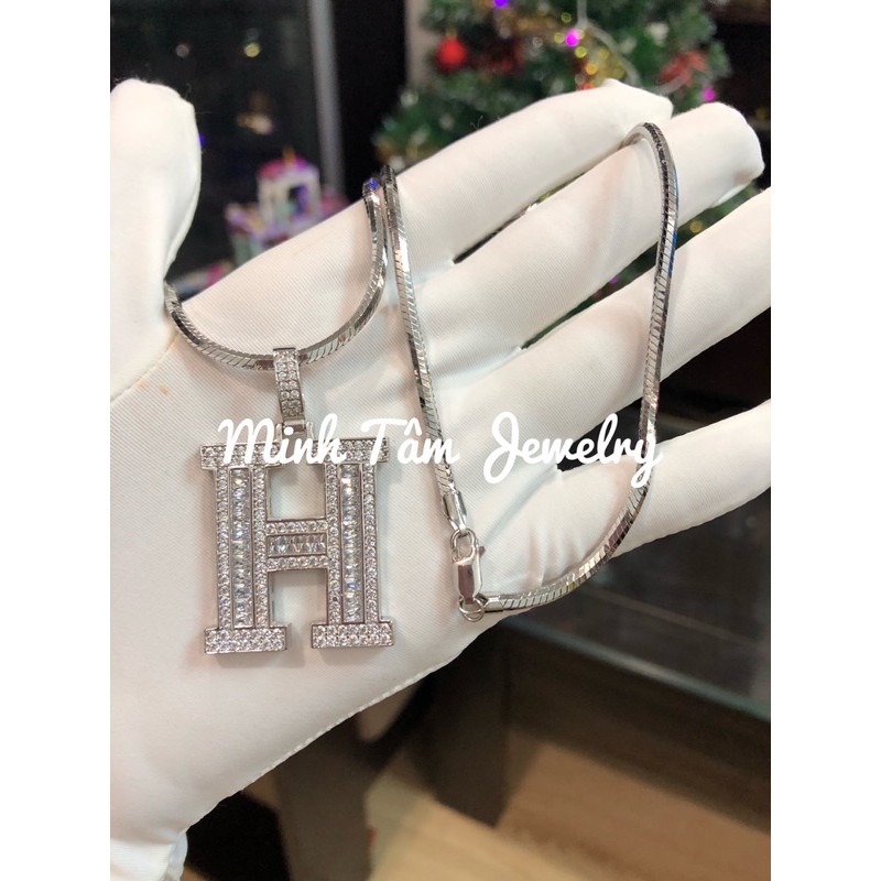Dây chuyền lụa nam bạc Ý 925 xi bạch kim cao cấp size to-Minh Tâm Jewelry