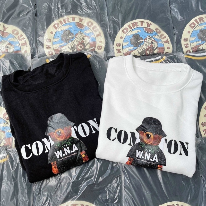 áo sweater nỉ pe comon from dưới 65kg in đẹp chất nỉ mềm mịn