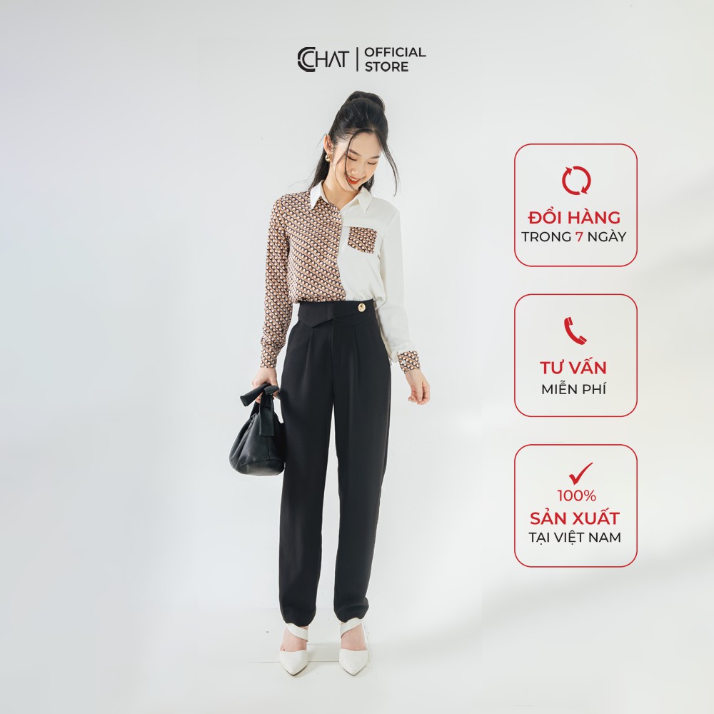 Quần baggy cạp kiểu 1C lệch CCHAT