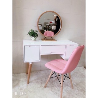 ghế đệm Eames bọc da cúc nhập khẩu chân gỗ( gh04)