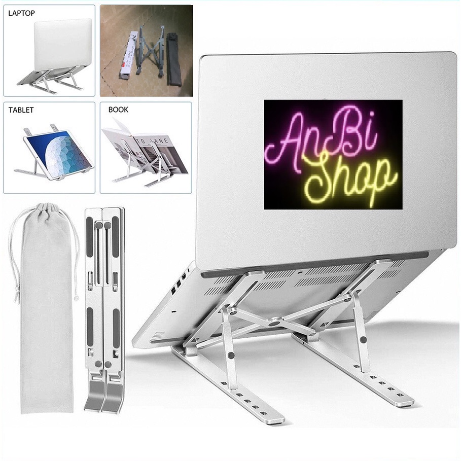 Giá đỡ laptop, macbook, ipad, kệ đỡ máy tính nhôm cao cấp tản nhiệt, tiện lời sử dụng, Cực chắc chắn