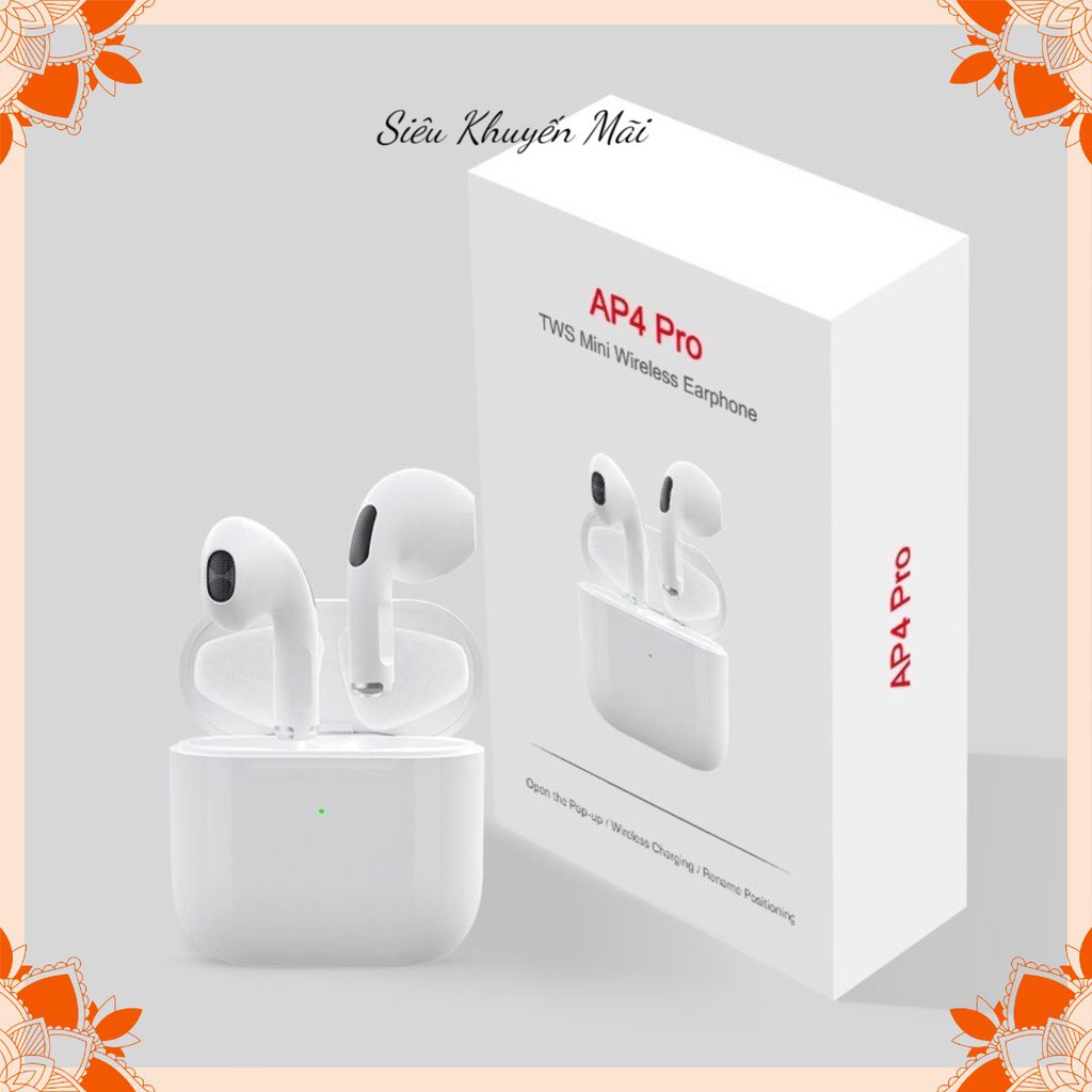 Tai nghe Blutooth Airpod Pro 4 Phiên Bản Nâng Cấp Không Dây Nhét Tai Dành Cho Tất Cả Điện Thoại  5.0 TWS janna.shop4