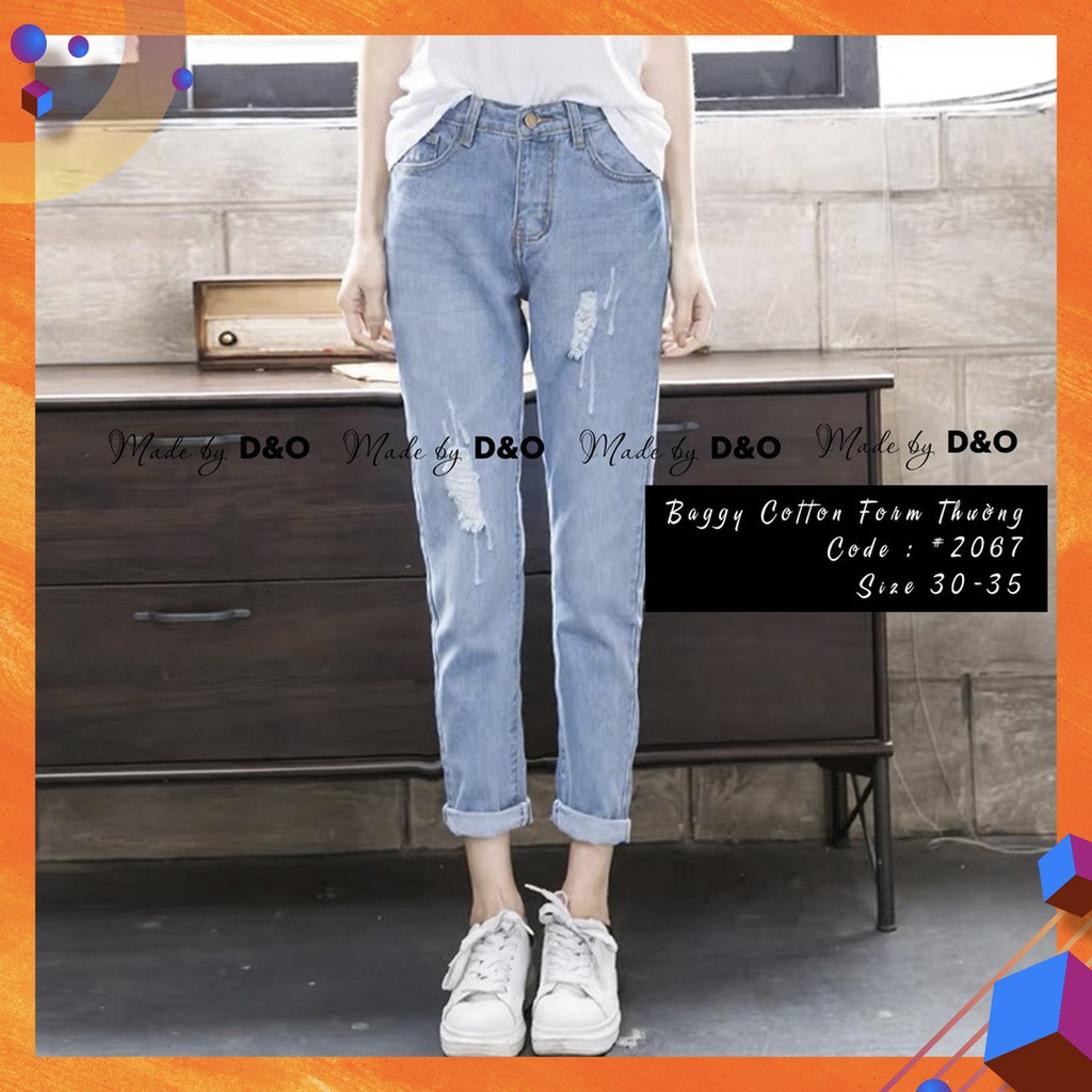 [Size 30-35] Quần Baggy Không Giãn Xanh Cào 2067, Lưng Cao Siêu Đẹp, Không Giãn