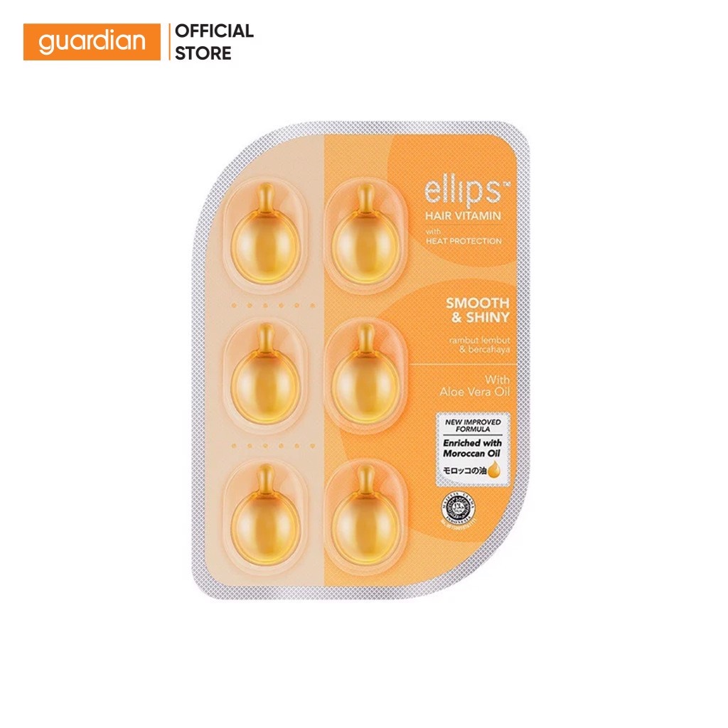 Serum Dưỡng Tóc Ellips Vitamin Phục Hồi Hư Tổn Vỉ 6 Viên Hair Vitamin Moroccan Oil Hair Treatment Blister