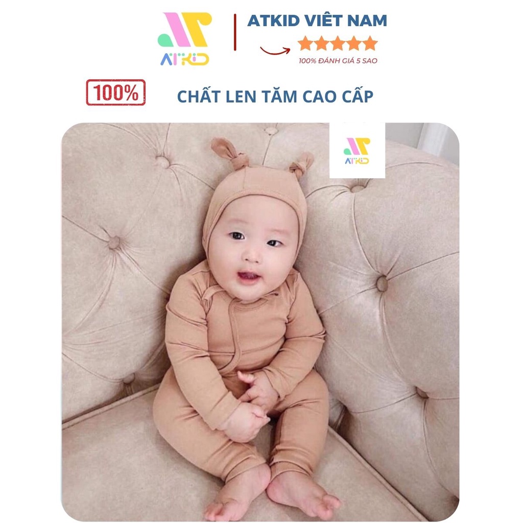 Bộ minky mom tai thỏ dễ thương cho bé quần áo thu đông cho bé chất liệu mềm mịn cao cấp ATKID