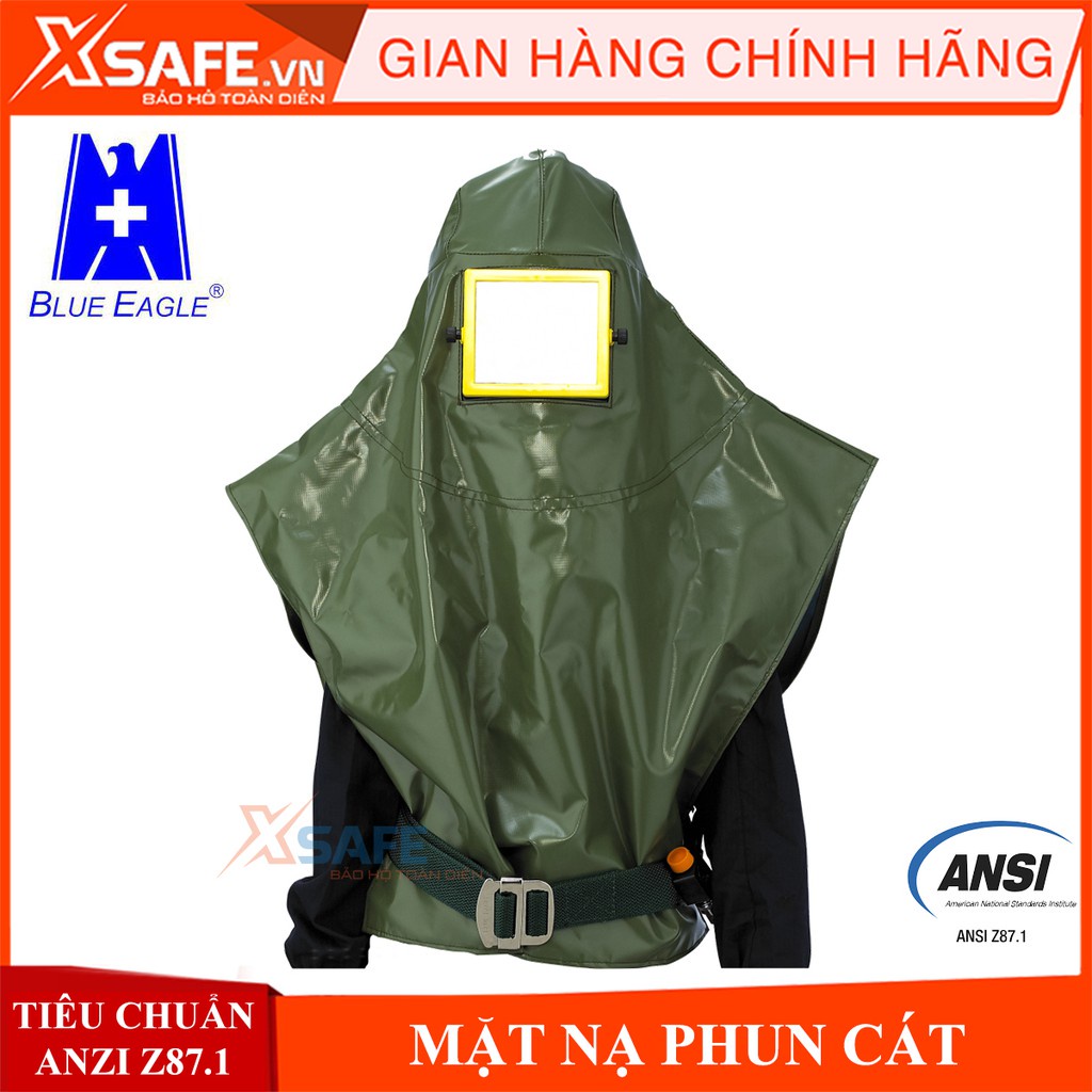 Mặt nạ phun cát trùm đầu Blue Eagle NP503 vùng quan sát rộng có ống dẫn khí, chống bụi, sơn, hóa chất, vi khuẩn...