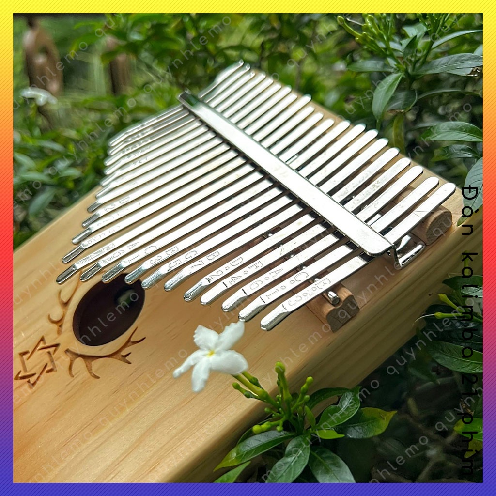 Đàn kalimba 21 phím hình Magic có lỗ thoát âm QUYNHLEMO , Kalimba 21 phím gỗ Manhogany hộp gỗ cộng hưởng
