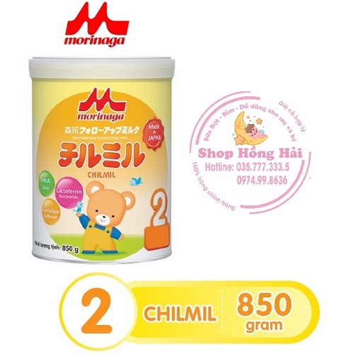 Sữa bột Morinaga Chilmil số 2 mẫu mới 850g