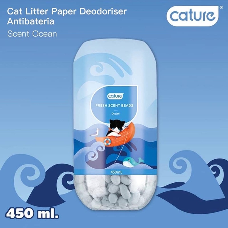 Gói dùng thử - Viên thơm khử mùi Cature , hạt làm giảm mùi hôi cát vệ sinh cho mèo gói 50ml - Kitty Pet Shop