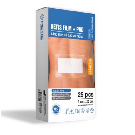 Huong Hoa Mart Gạc, Miếng Dán Vết Mổ Sau Sinh HETIS FILM PAD Bảo Vệ Vết Thương Khỏi Sự Xâm Nhập Của Vi Khuẩn