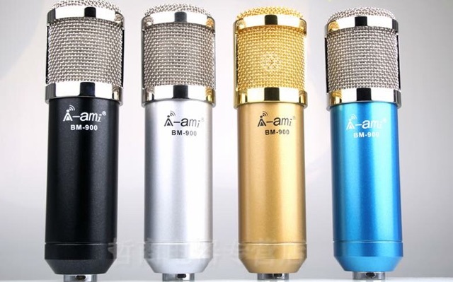 [Mã ELHACE giảm 4% đơn 300K] Combo Mic thu âm Ami BM900 và màng lọc với chân đế