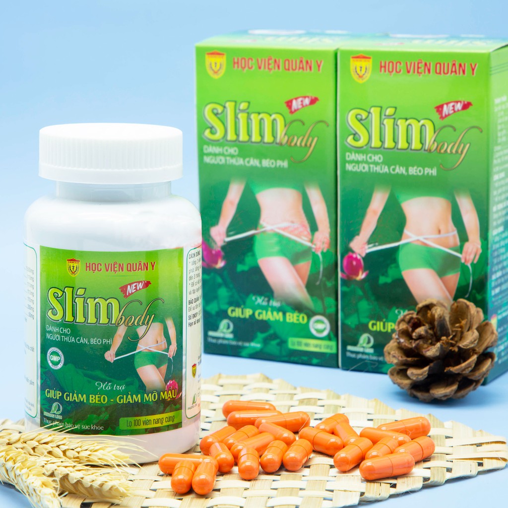 Viên giảm béo giảm mỡ lá sen Slim Body New Học viện Quân Y 100 viên mới nhất