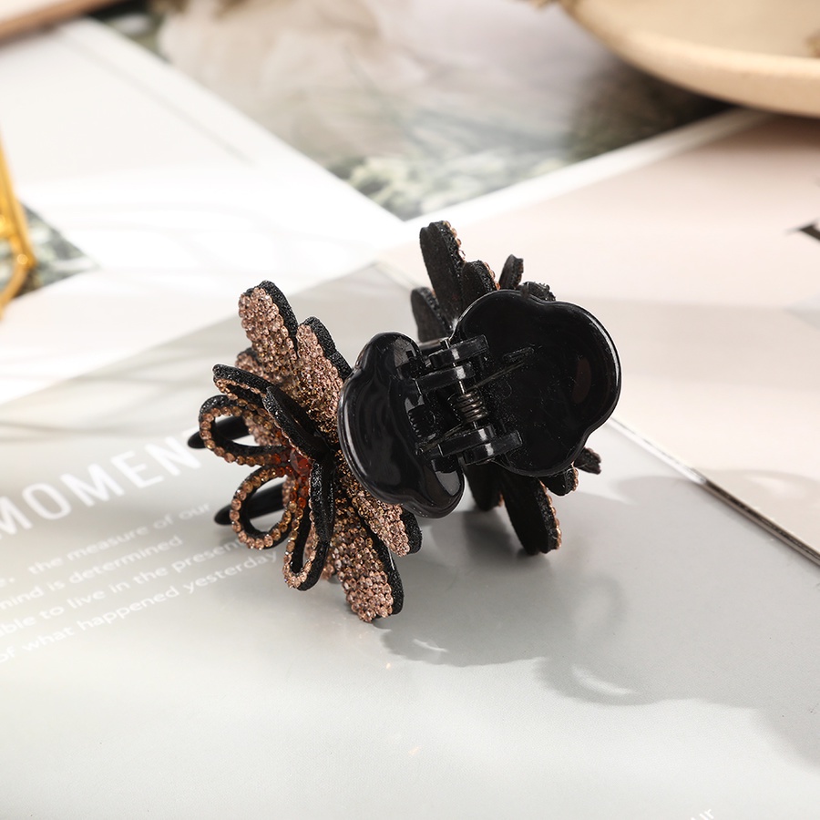 Kẹp tóc đính đá kim cương giả hình hoa phong cách Hàn Quốc cổ điển