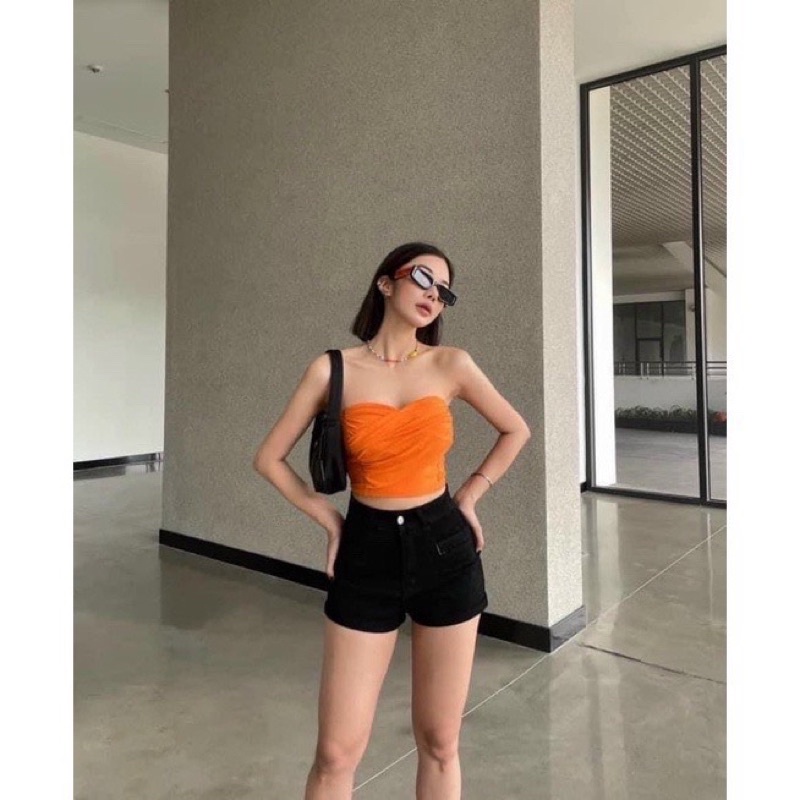 Áo ống đắp chéo sexy hình thật