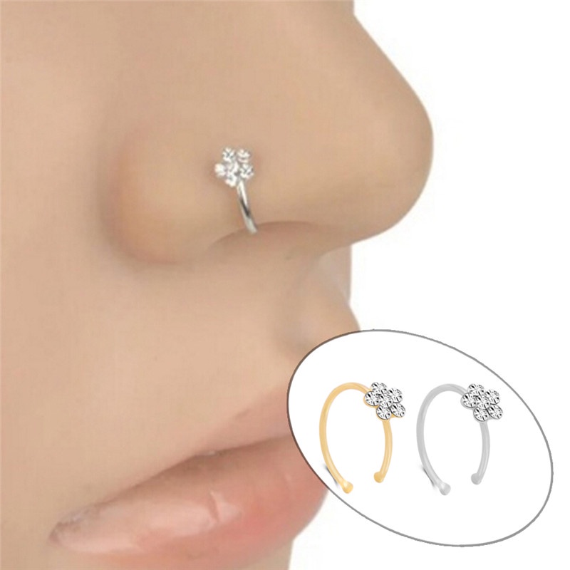 ### 1 Khuyên Xỏ Hình Bông Hoa Thời Trang