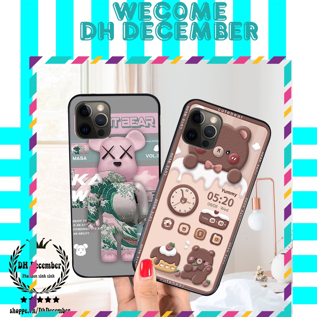 Ốp lưng IPhone 13 PRO / 13 PRO MAX in hình 3D GẤU HỒNG-GẤU BE3R -XINH XẺO CỰC ĐẸP