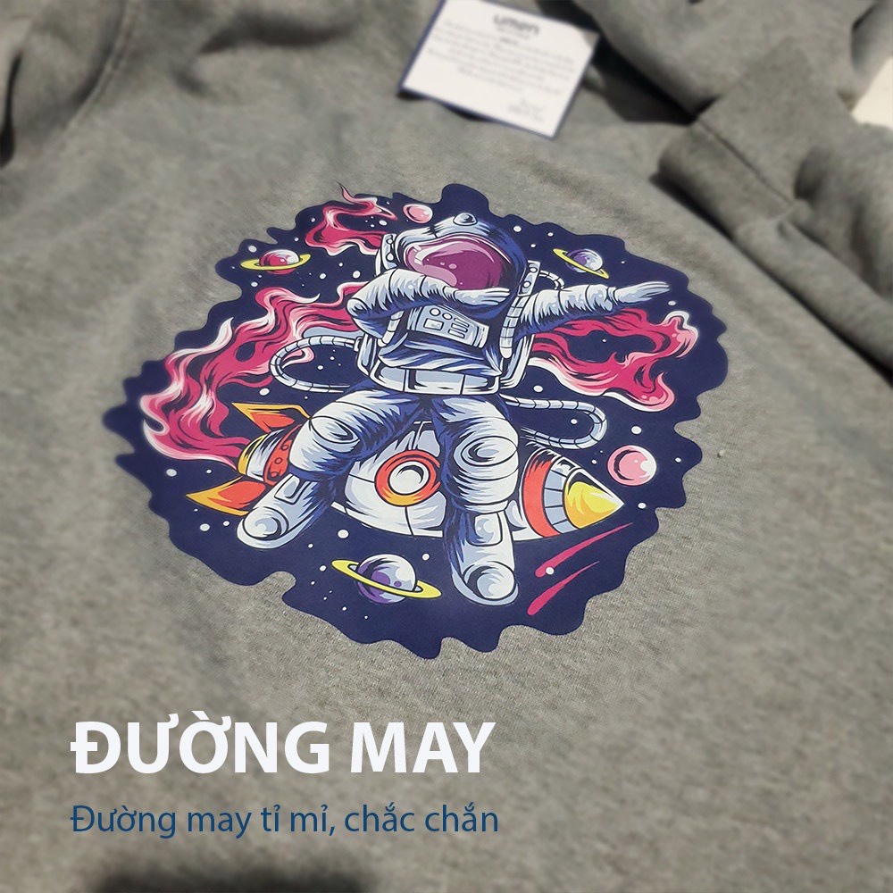 Áo Hoodie Phi Hành Gia nam nữ Finezy Unisex form rộng, vải nỉ dày