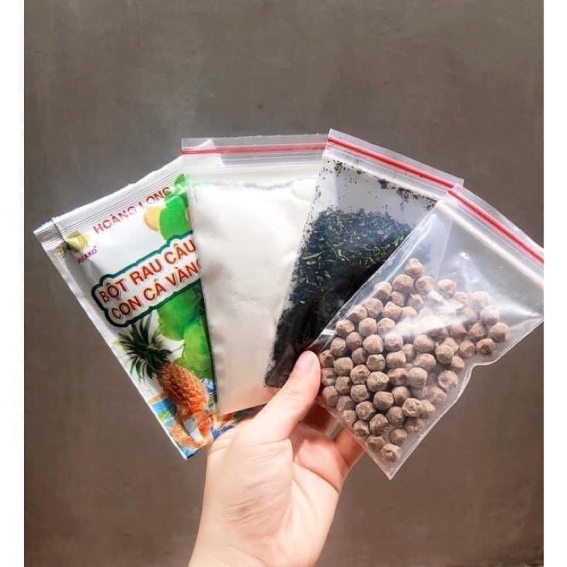 Sét làm trà thái kèm trân châu