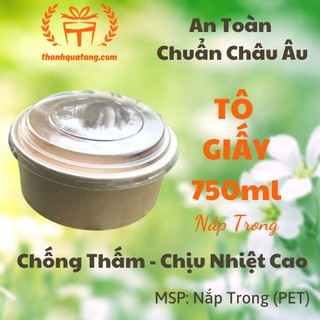Tô Giấy Kraft Công Nghệ Châu Âu Chống Rỉ Nước 750ml