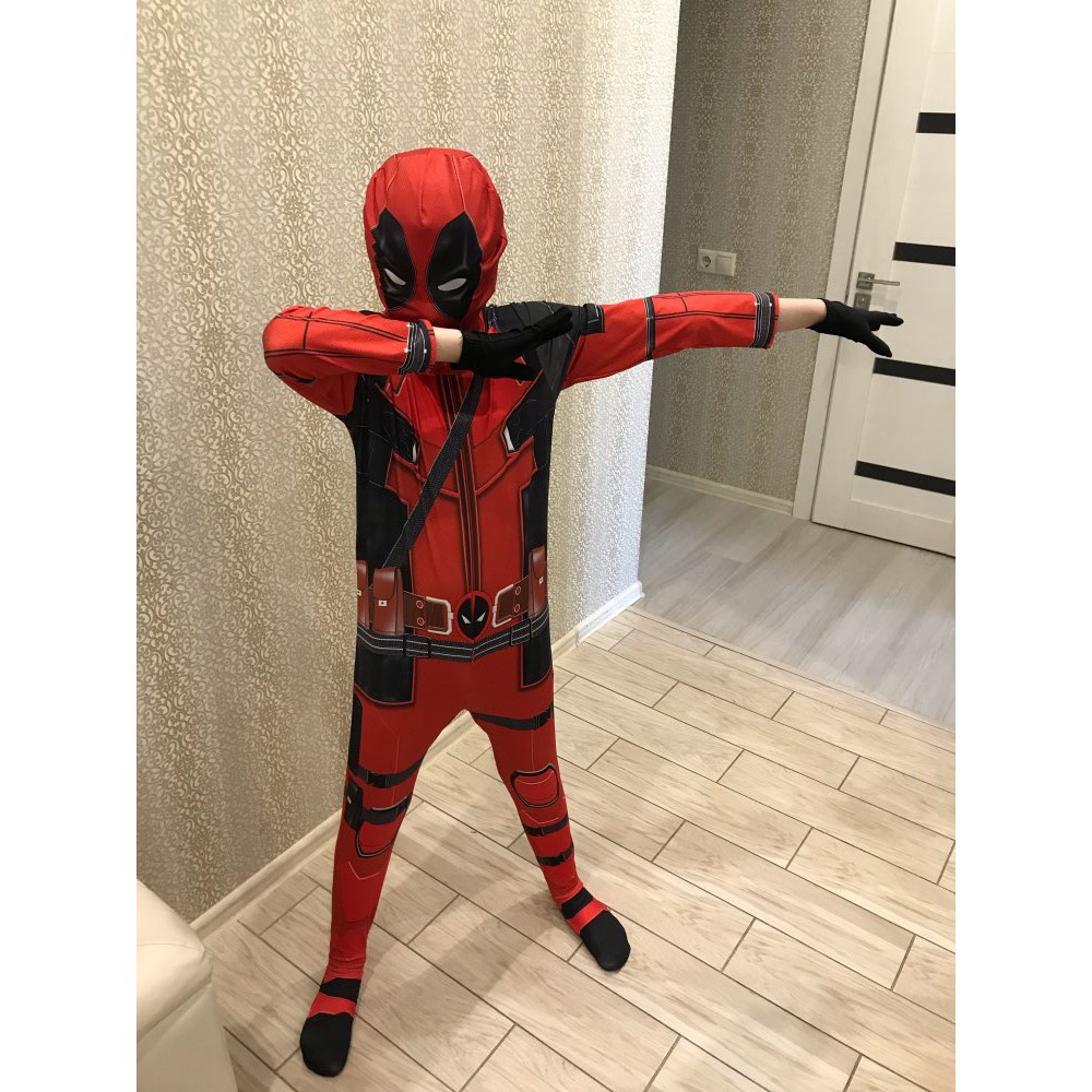 DISNEY Bộ Đồ Hóa Trang Nhân Vật Deadpool Kèm Mặt Nạ Hóa Trang