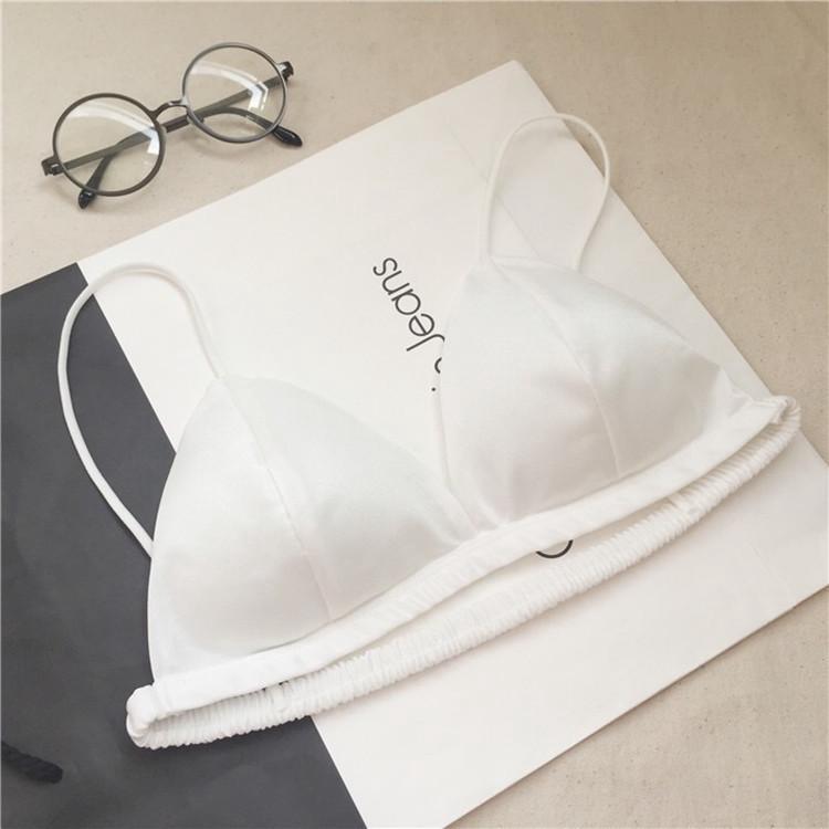 Áo Bra Croptop phi lụa bóng có mút - 263 -CH40