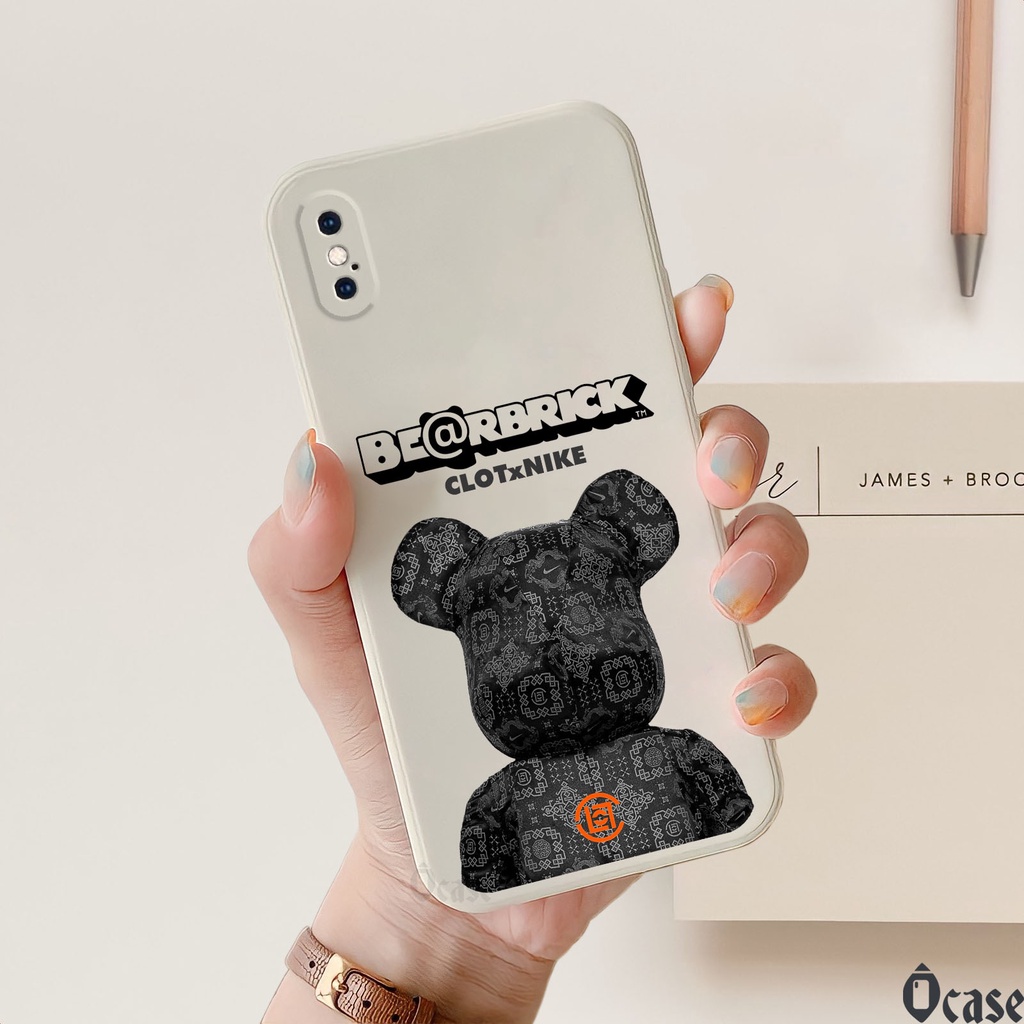 Ốp lưng iPhone 6/ 6s/ 6 plus/ 6s plus/ 7 plus/ 8 plus / X/ XR/ Xsmax gấu cạnh vuông có bảo vệ camera