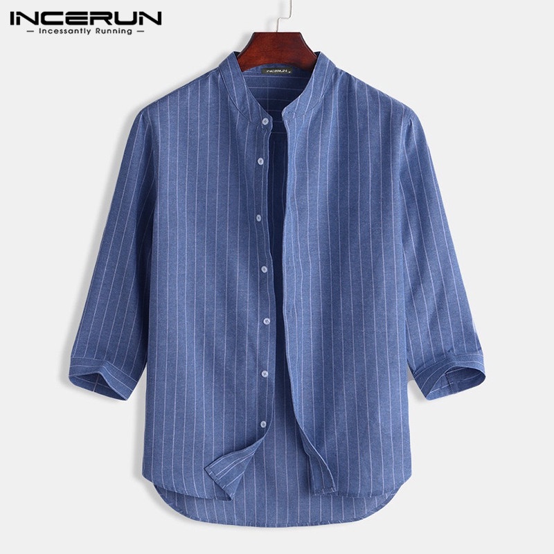 Áo Sơ Mi Nam Tay 3/4 Kẻ Sọc Thời Trang