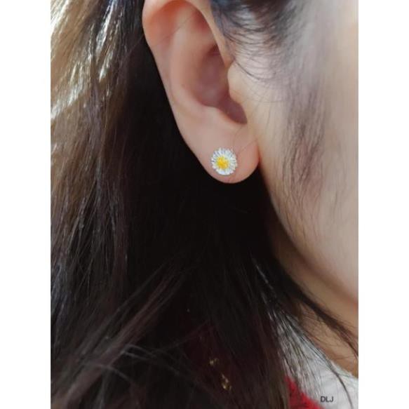 Bông tai bạc nữ ❤️FREESHIP❤️ Bông tai bạc cúc hoạ mi Siêu xinh
