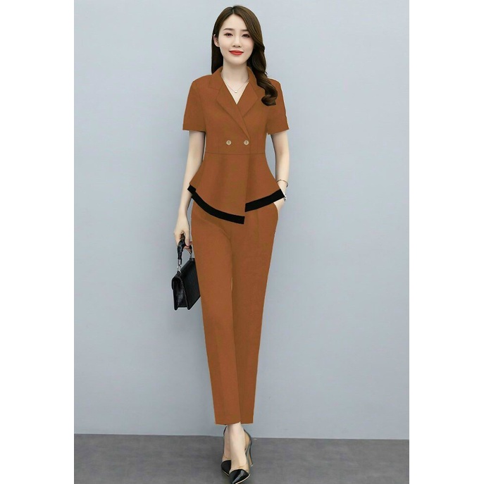 SÉT BỘ CÔNG SỞ ÁO CỔ VEST