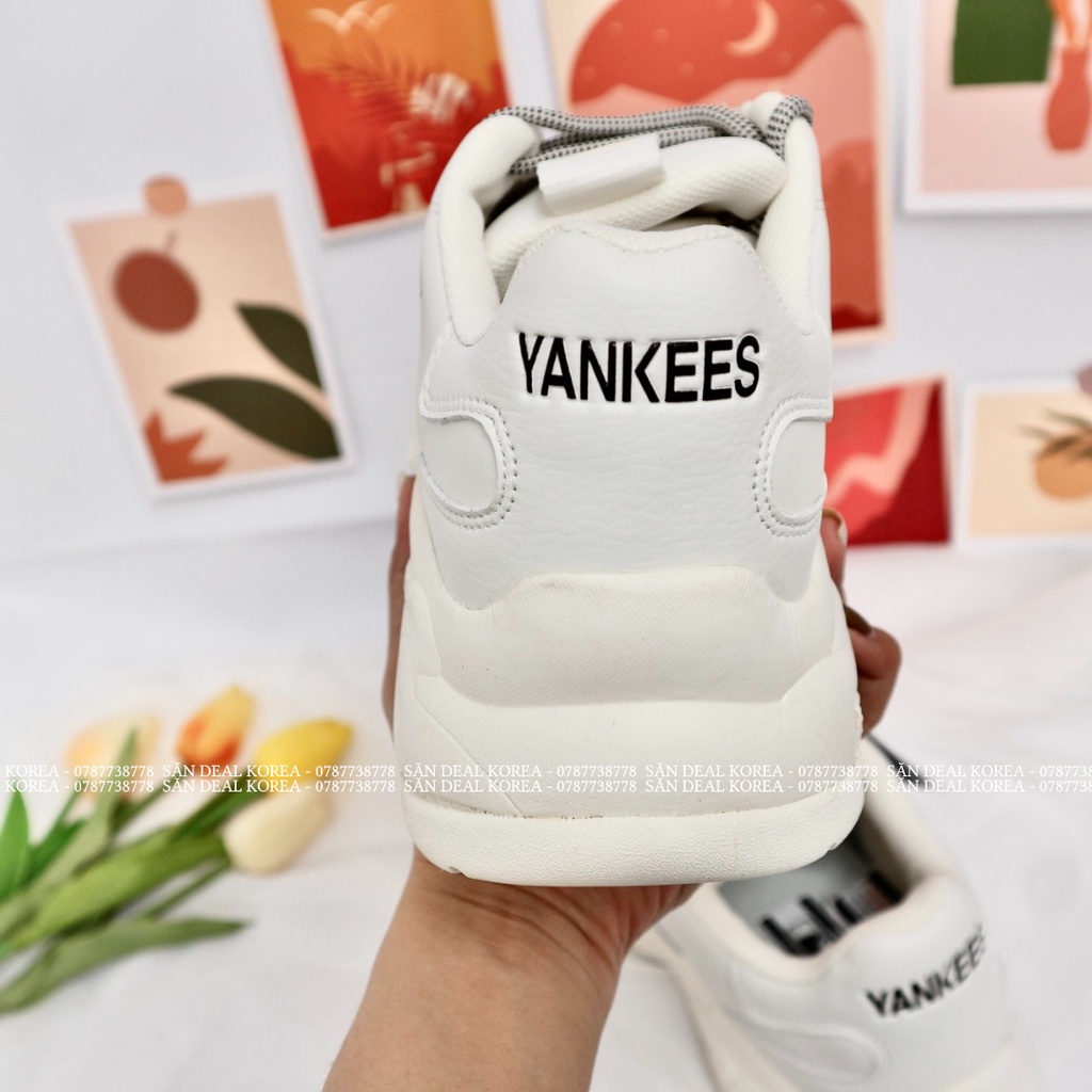 Giày thể thao MLB Big Ball Chunky P NY Yankee màu trắng - sẵn size nam 265