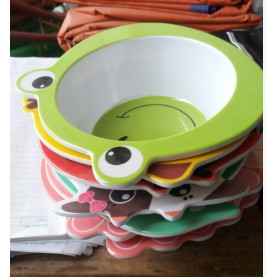 Bát, chén ăn dặm sợi tre hình thú an toàn cho bé phong cách châu âu